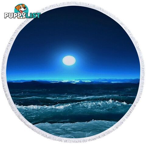 Moon Light Ocean Beach Towel - Towel - 7427046327121