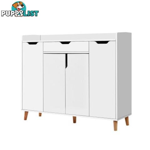 Shoe Cabinet Shoes Storage Rack 120 Cm Organizer White Drawer Cupboard - Artiss - 9355720058024