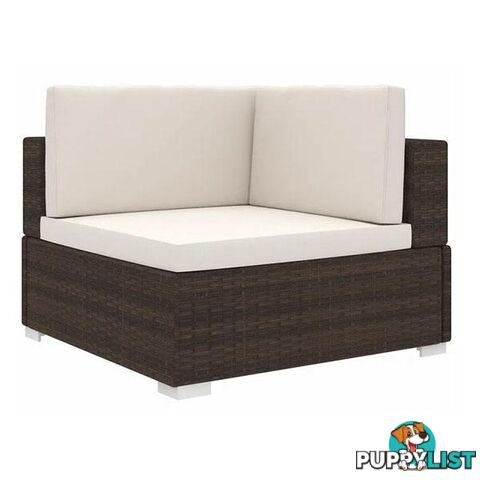 Sectional Corner Chair 1 Pc With Cushions Poly Rattan - Unbranded - 8719883725161