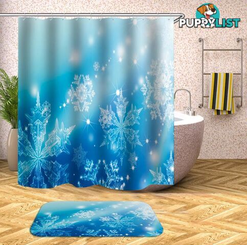 Shiny Snowflakes Shower Curtain - Curtain - 7427045959576