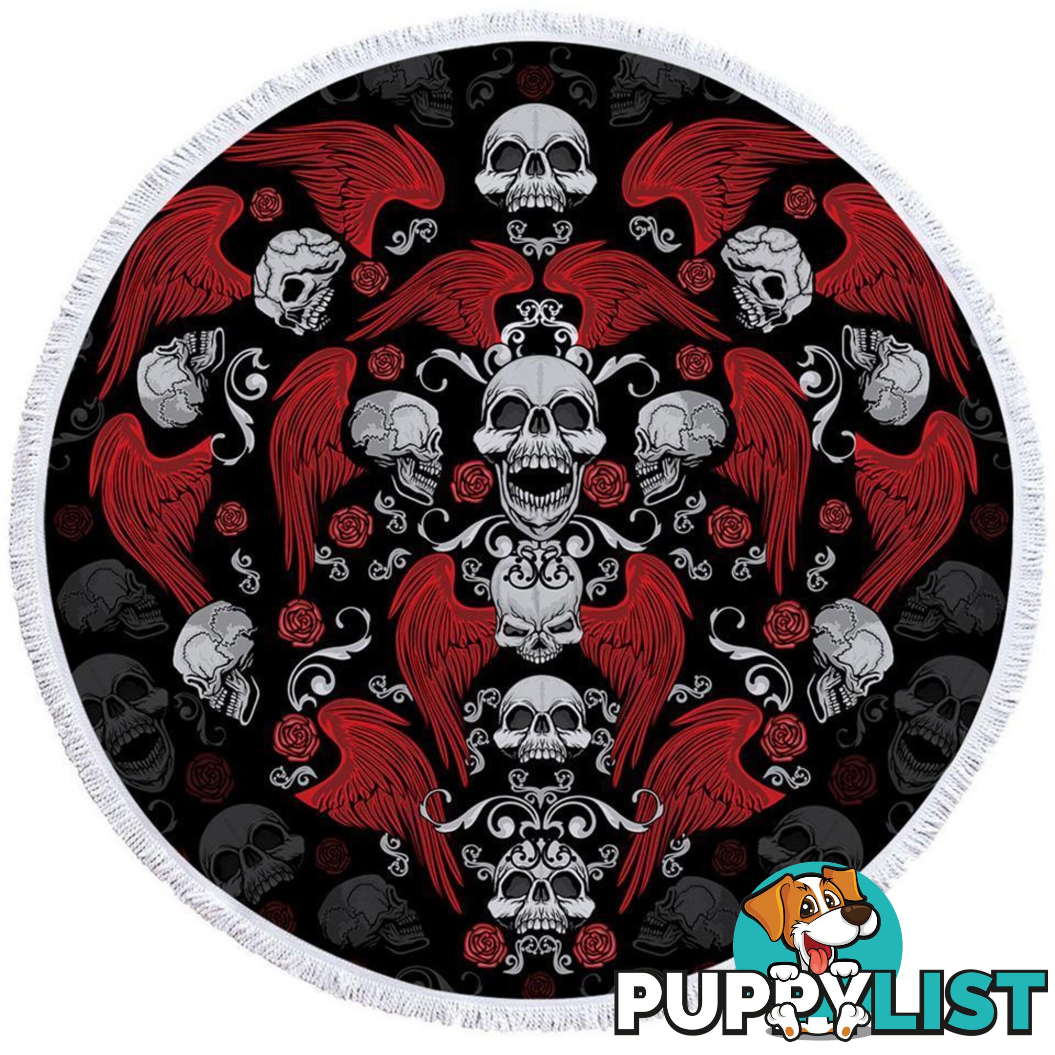 Death Skulls Beach Towel - Towel - 7427046319362