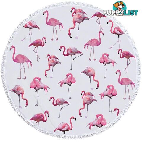 Flamingo Pattern Beach Towel - Towel - 7427046330701