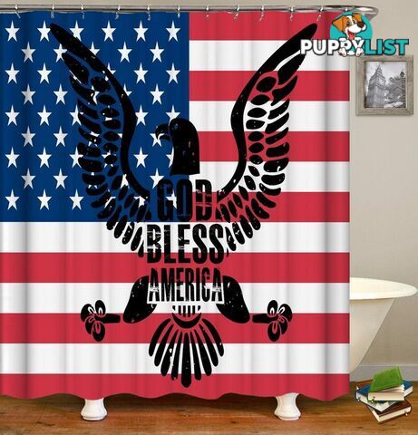 The American flag "God Bless America" Shower Curtain - Curtain - 7427005901850