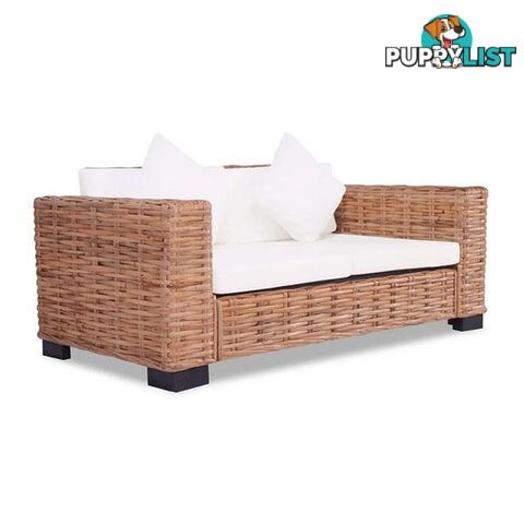 2 Seater Sofa Natural Rattan - Unbranded - 8718475558910