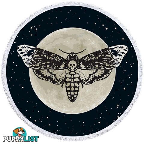 Moon Moth Beach Towel - Towel - 7427046307574