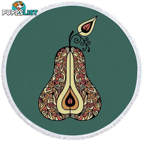 Pear Cut Beach Towel - Towel - 7427046340731