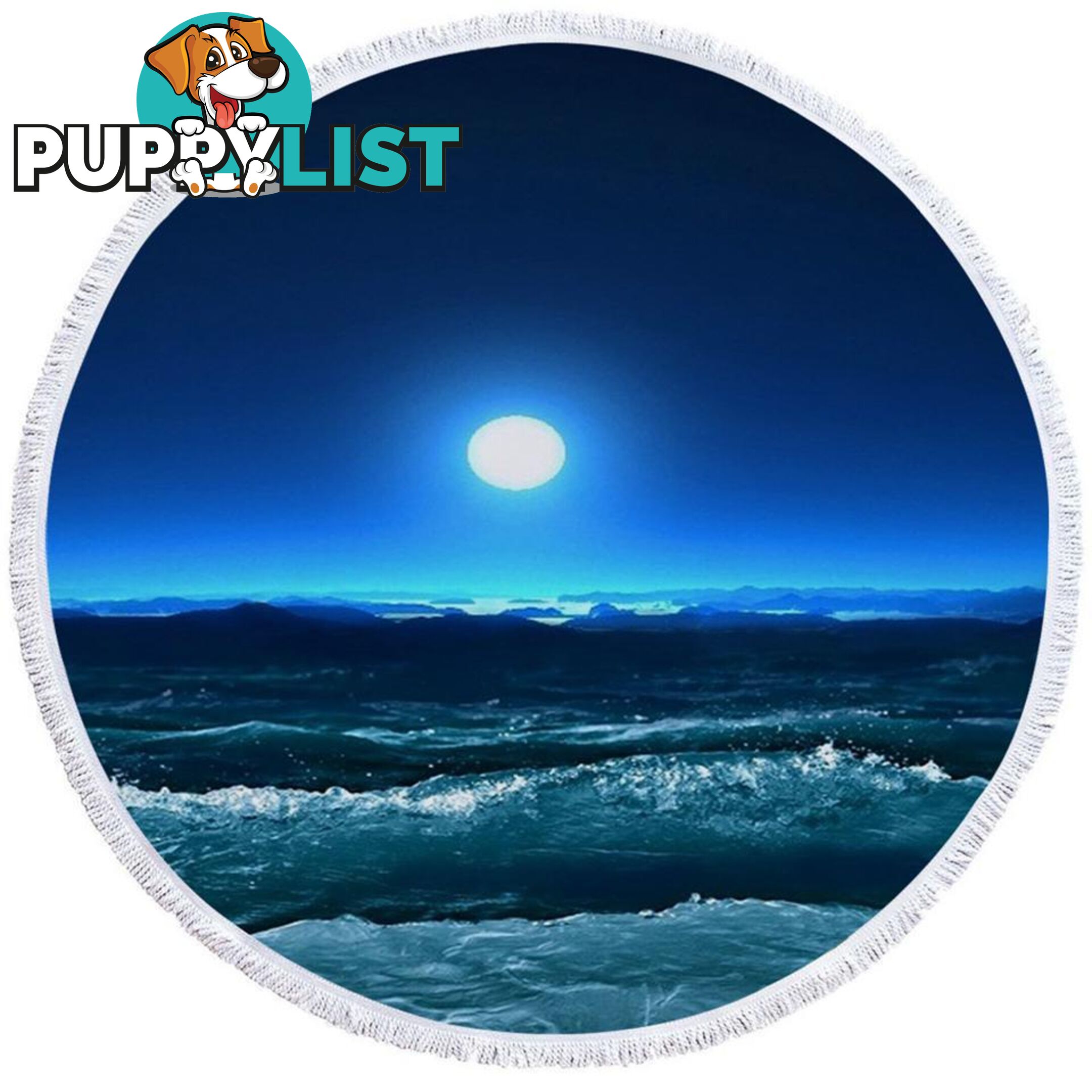 Moon Light Ocean Beach Towel - Towel - 7427046327107