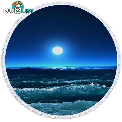 Moon Light Ocean Beach Towel - Towel - 7427046327107