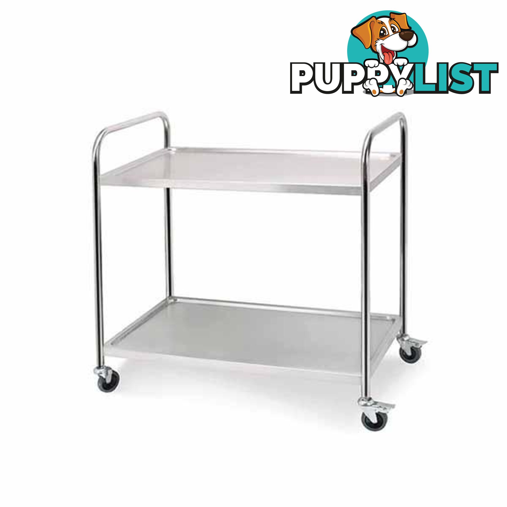 Soga 2 Tier 86X54X94Cm Stainless Steel Food Cart Utility Round Large - Soga - 9476062091606