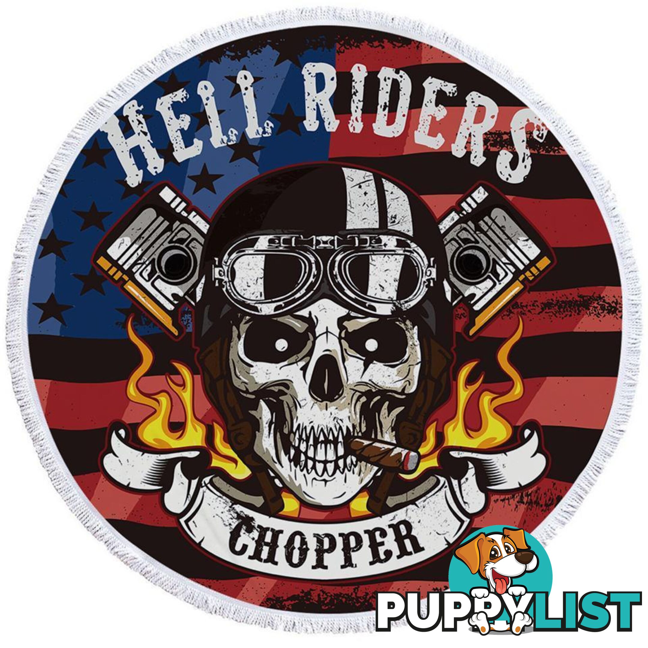 Hell Riders Biker Beach Towel - Towel - 7427046313155