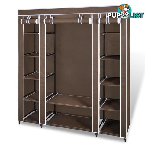 Fabric Cabinet with Compartments - Brown - Unbranded - 4326500429759