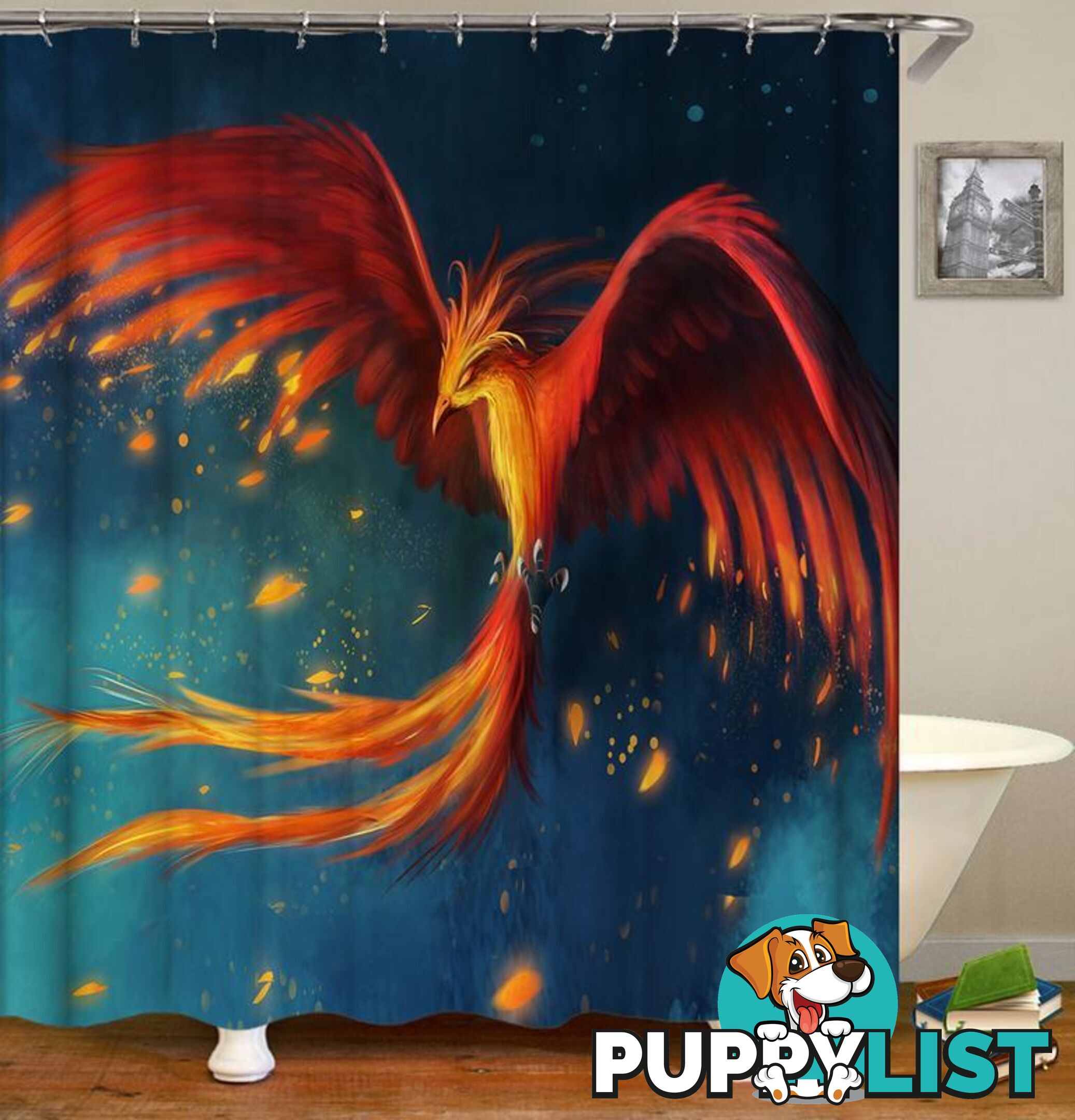 The Magnificent Phoenix Shower Curtain - Curtain - 7427045909977