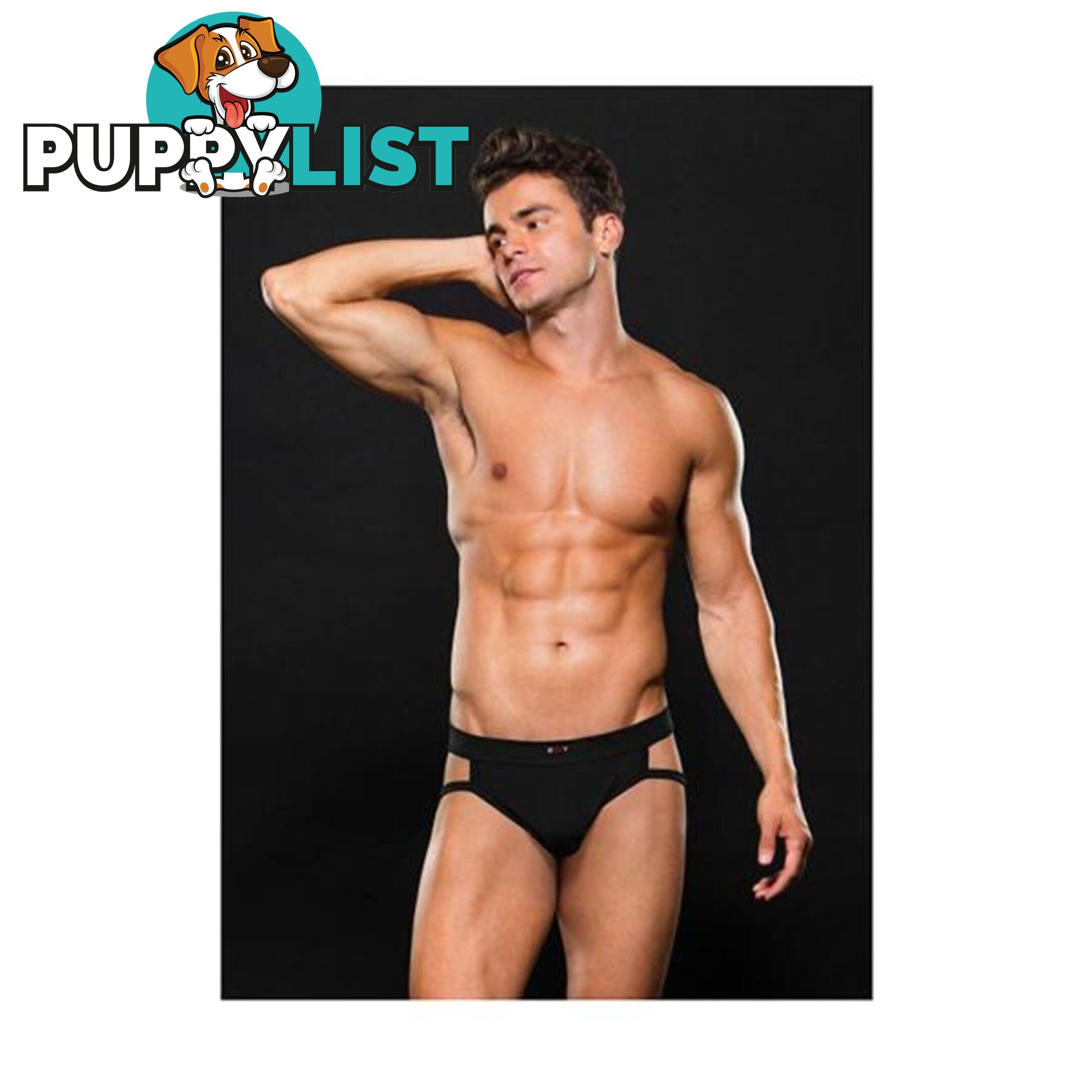 Small Logo Elastic Sport Jock - Envy - 4890808165553