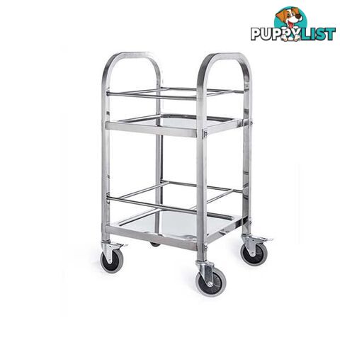 Soga 2 Tier 500X500X950 Stainless Steel Square Tube Drink Wine Cart - Soga - 9476062090876