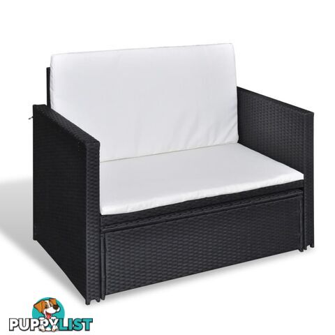 Garden Sofa Poly Rattan Set (5 Pcs) - Unbranded - 4326500418944