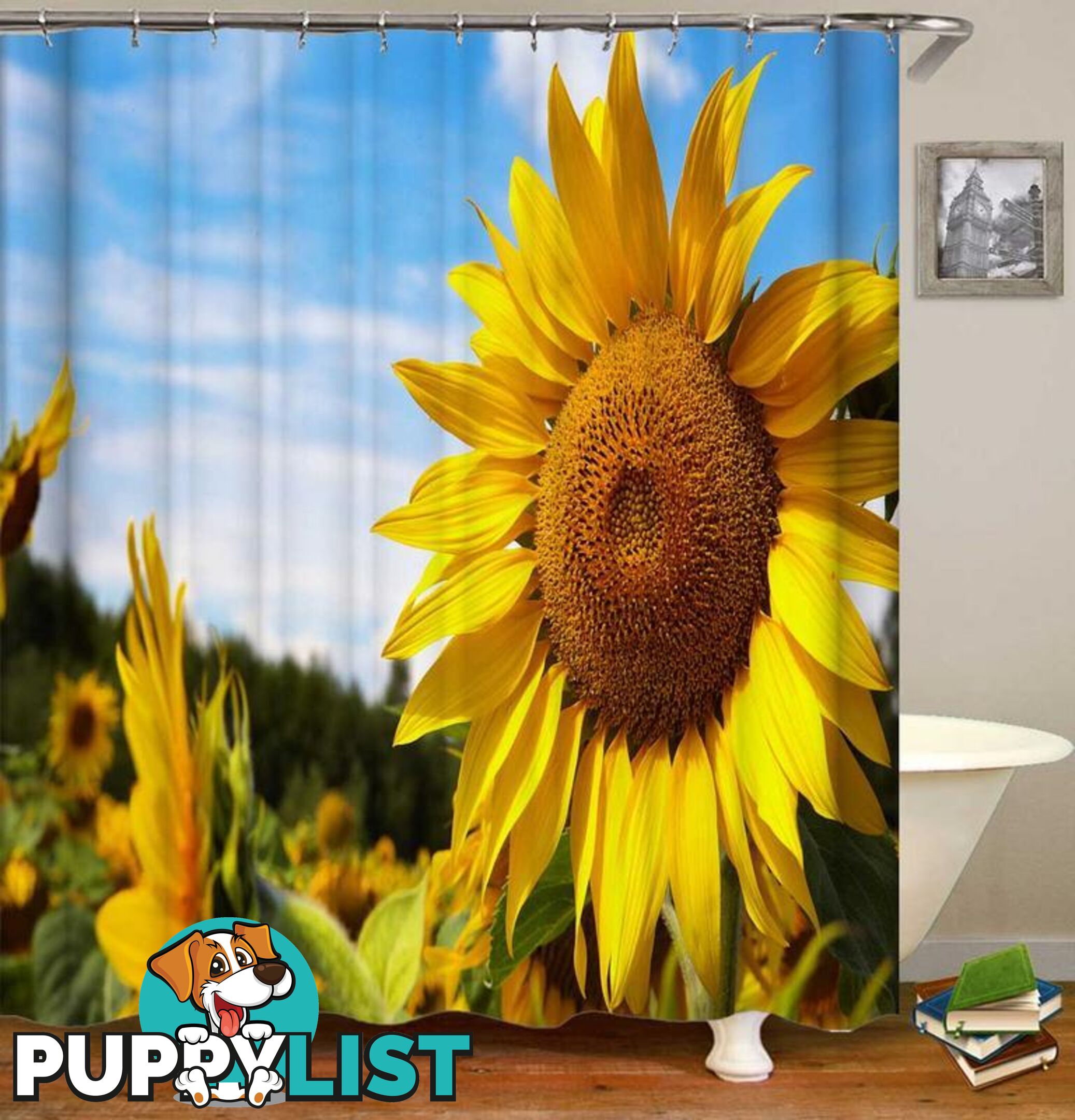 Gorgeous Yellow Sunflower Shower Curtain - Curtain - 7427046072045