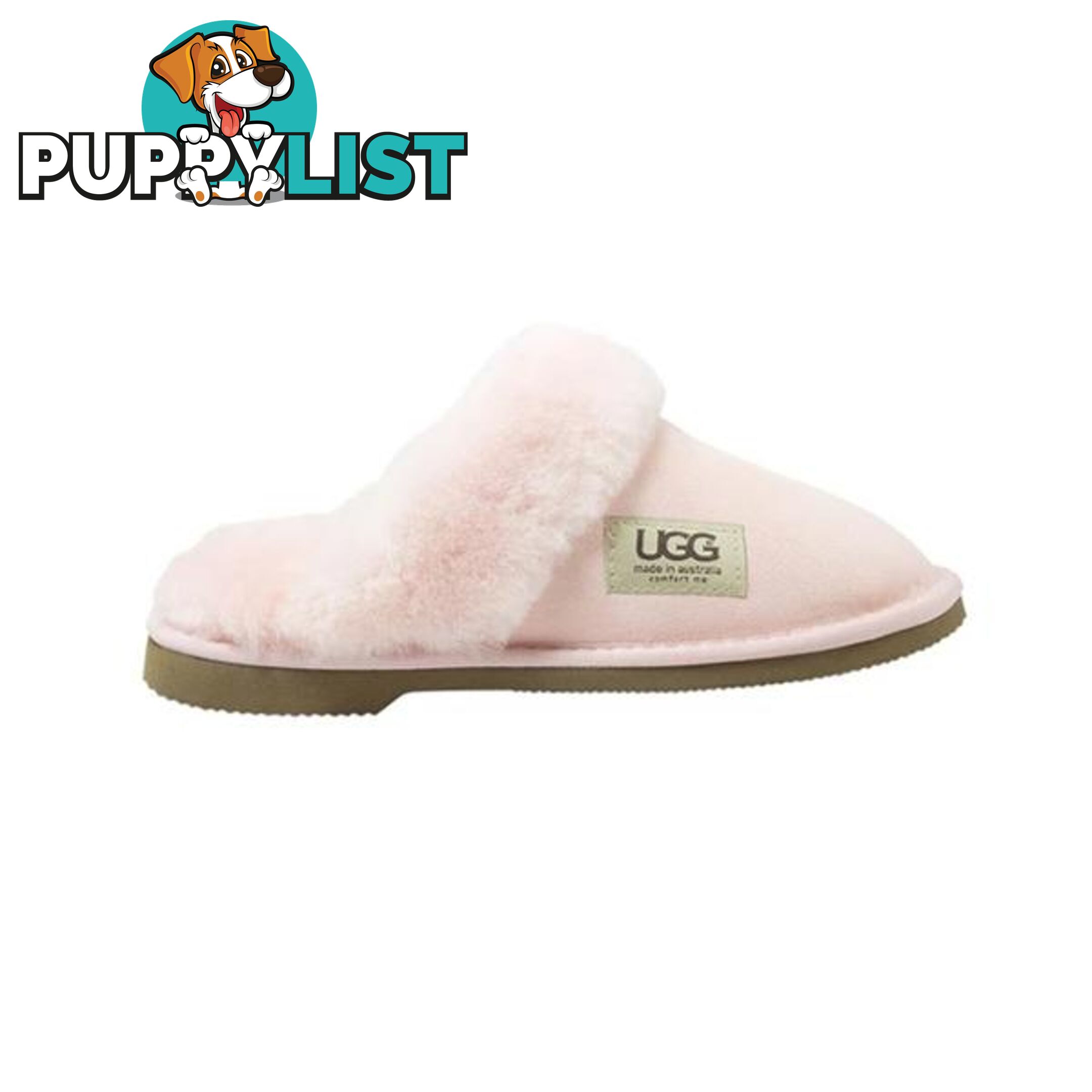 UGG Merino Sheepskin Fur Trim Scuff Memory Foam Pink - UGG - 822427524033