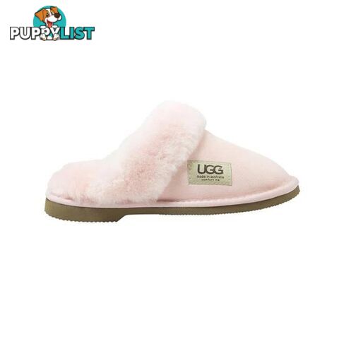 UGG Merino Sheepskin Fur Trim Scuff Memory Foam Pink - UGG - 822427524033