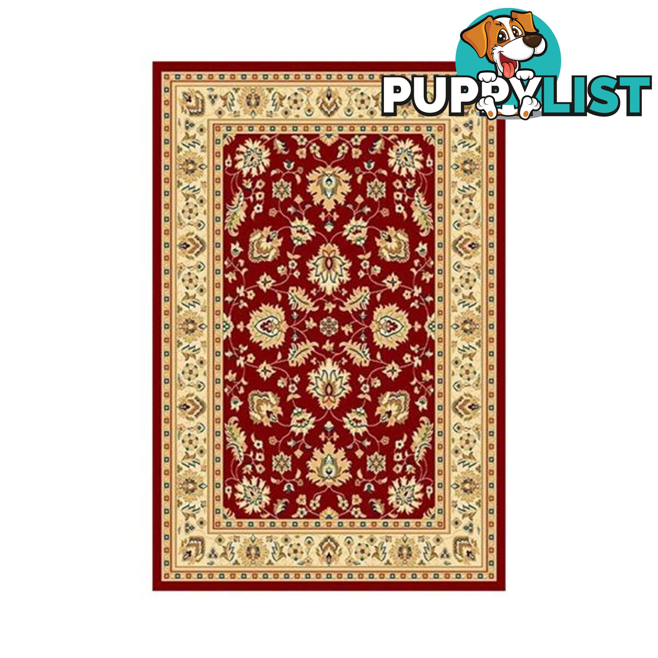 Marakesh Red Ivory Frieze Traditional Rug - Unbranded - 7427046168144