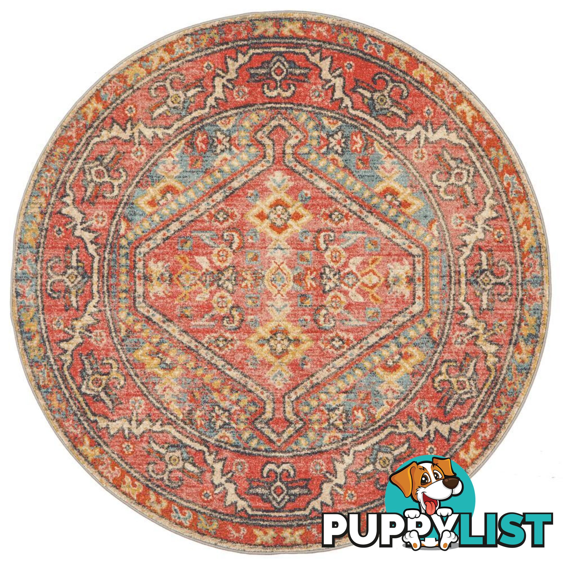 Legacy Round Crimson Rug - Unbranded - 9375321884587