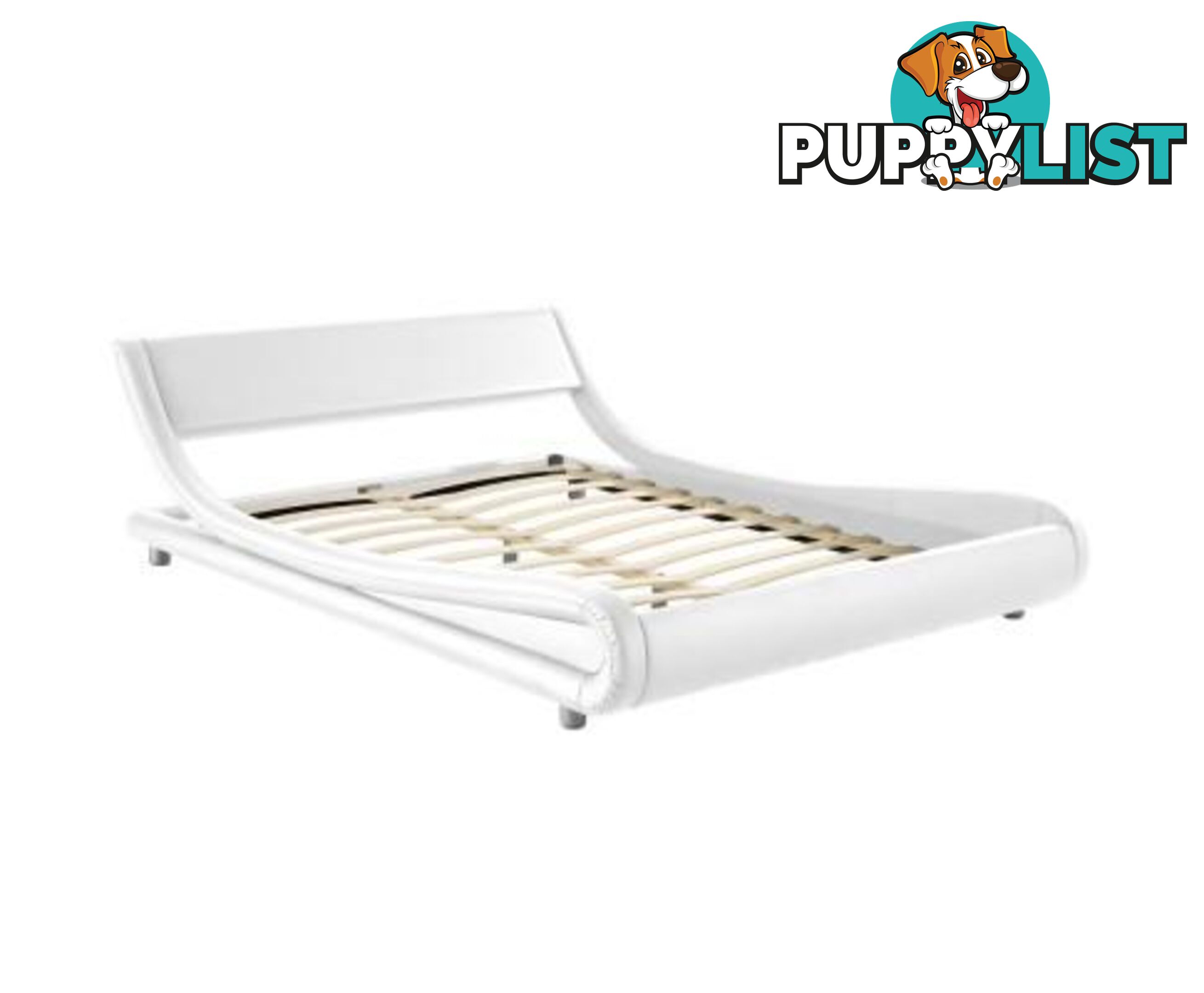 PU Leather Bed Frame - White - Artiss - 9350062120965