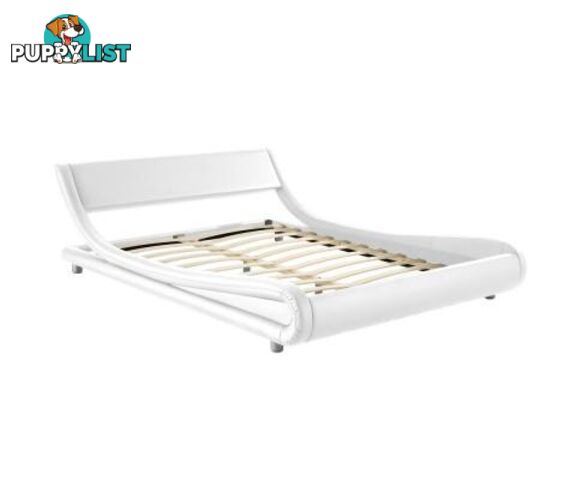 PU Leather Bed Frame - White - Artiss - 9350062120965