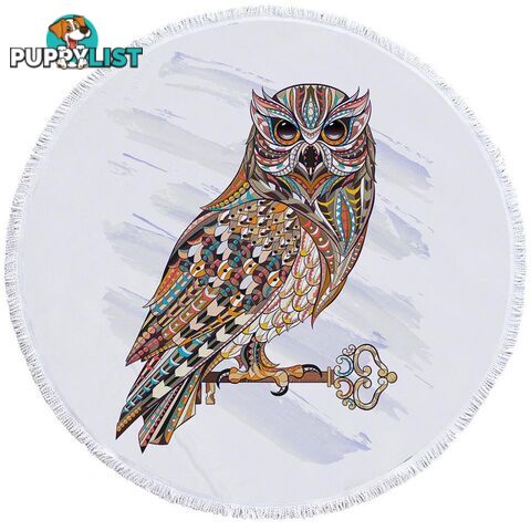 Multi Colored Owl Beach Towel - Towel - 7427046308250