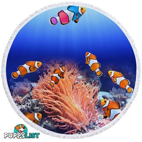 Clownfish Fish Beach Towel - Towel - 7427046340281