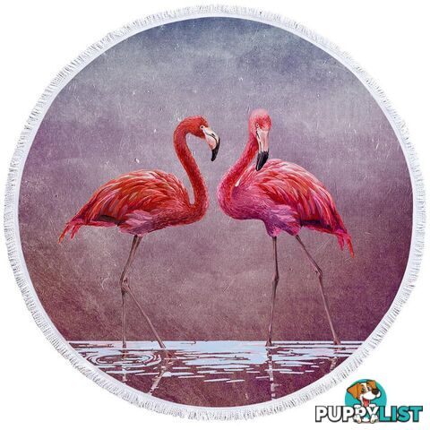 Two Flamingos Beach Towel - Towel - 7427046322720