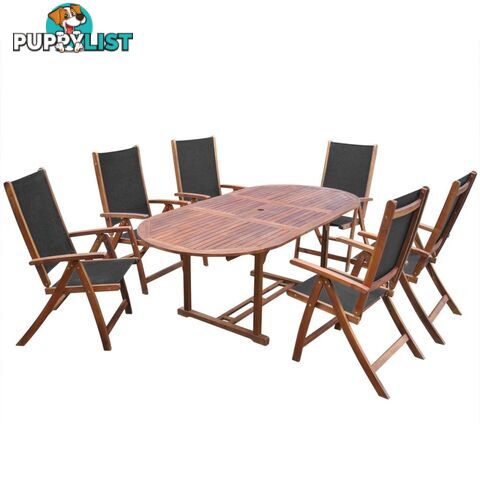 Acacia Wood Outdoor Folding Dining Set (7 Pcs) - Unbranded - 4326500416216