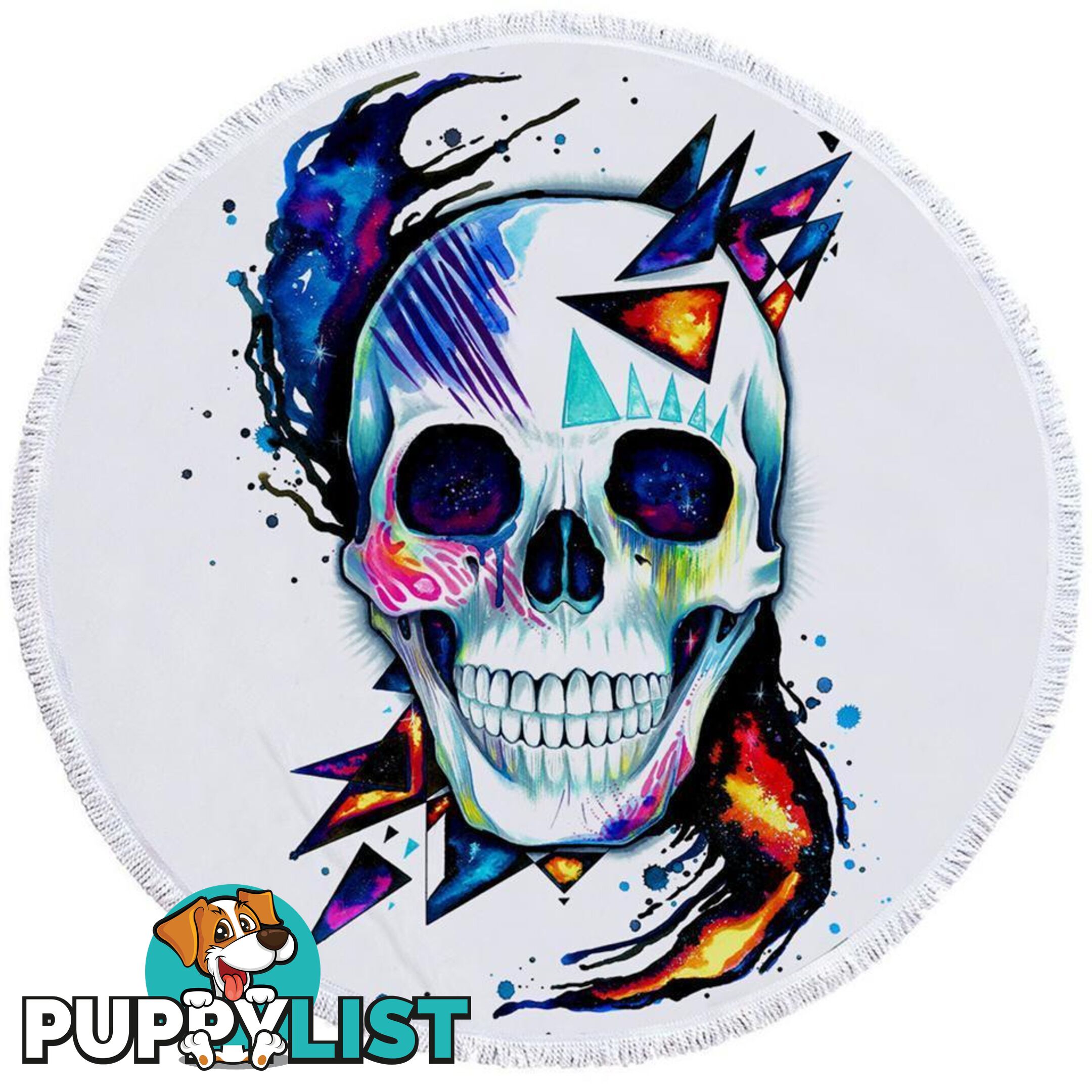 Urban Art Skull Beach Towel - Towel - 7427046330558