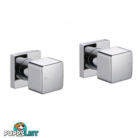 Ottimo Cubic Chrome Shower/Bath Taps - Unbranded - 802405164277