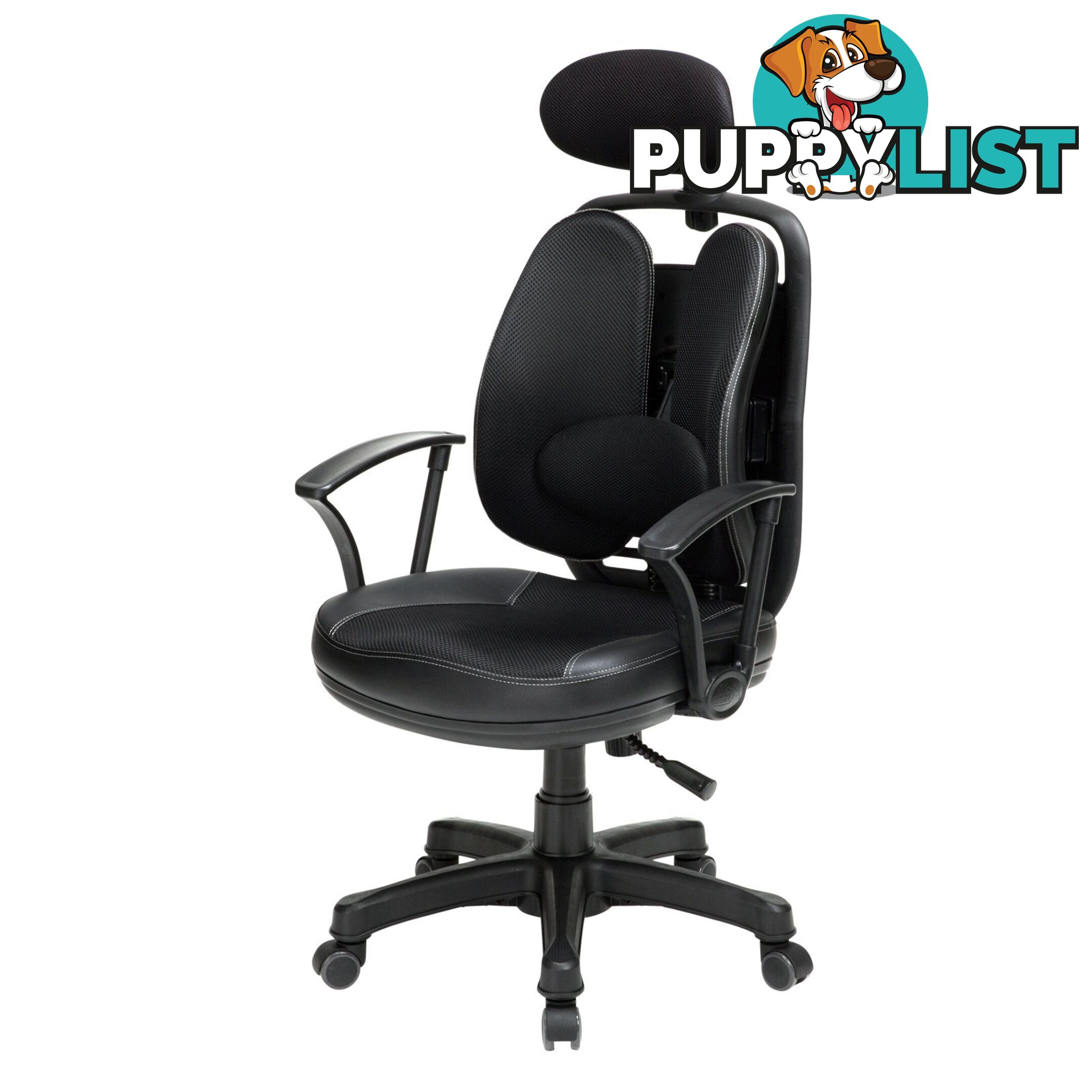 Korean Office Chair SUPERB - BLACK - Unbranded - 9352338000759