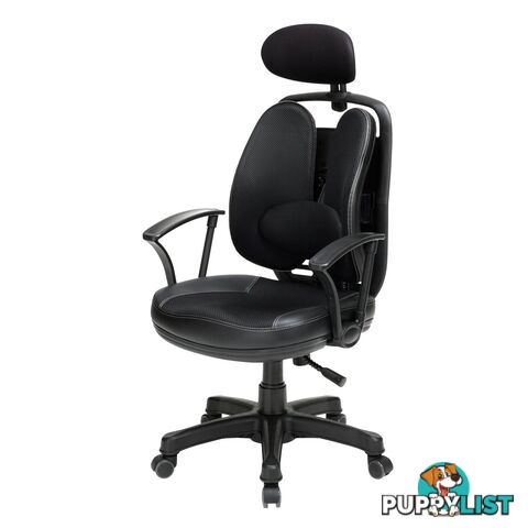 Korean Office Chair SUPERB - BLACK - Unbranded - 9352338000759