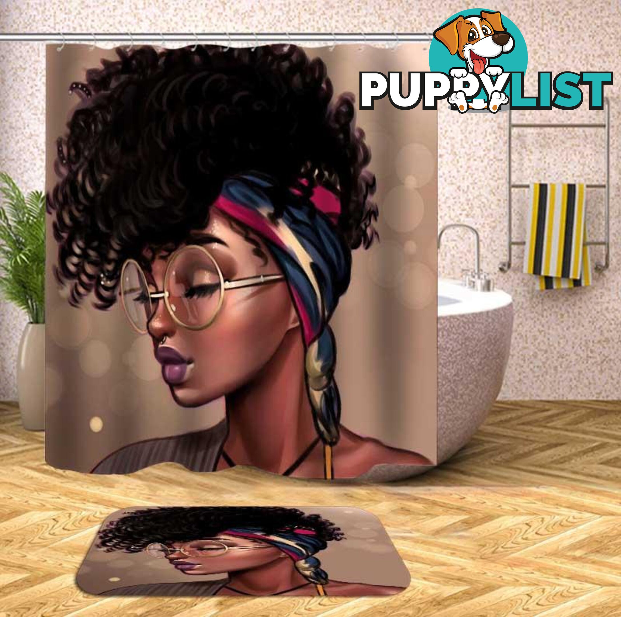 Gorgeous Black Girl Shower Curtain - Curtain - 7427046132763