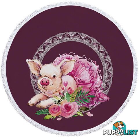 Ballerina Pig Beach Towel - Towel - 7427046319720