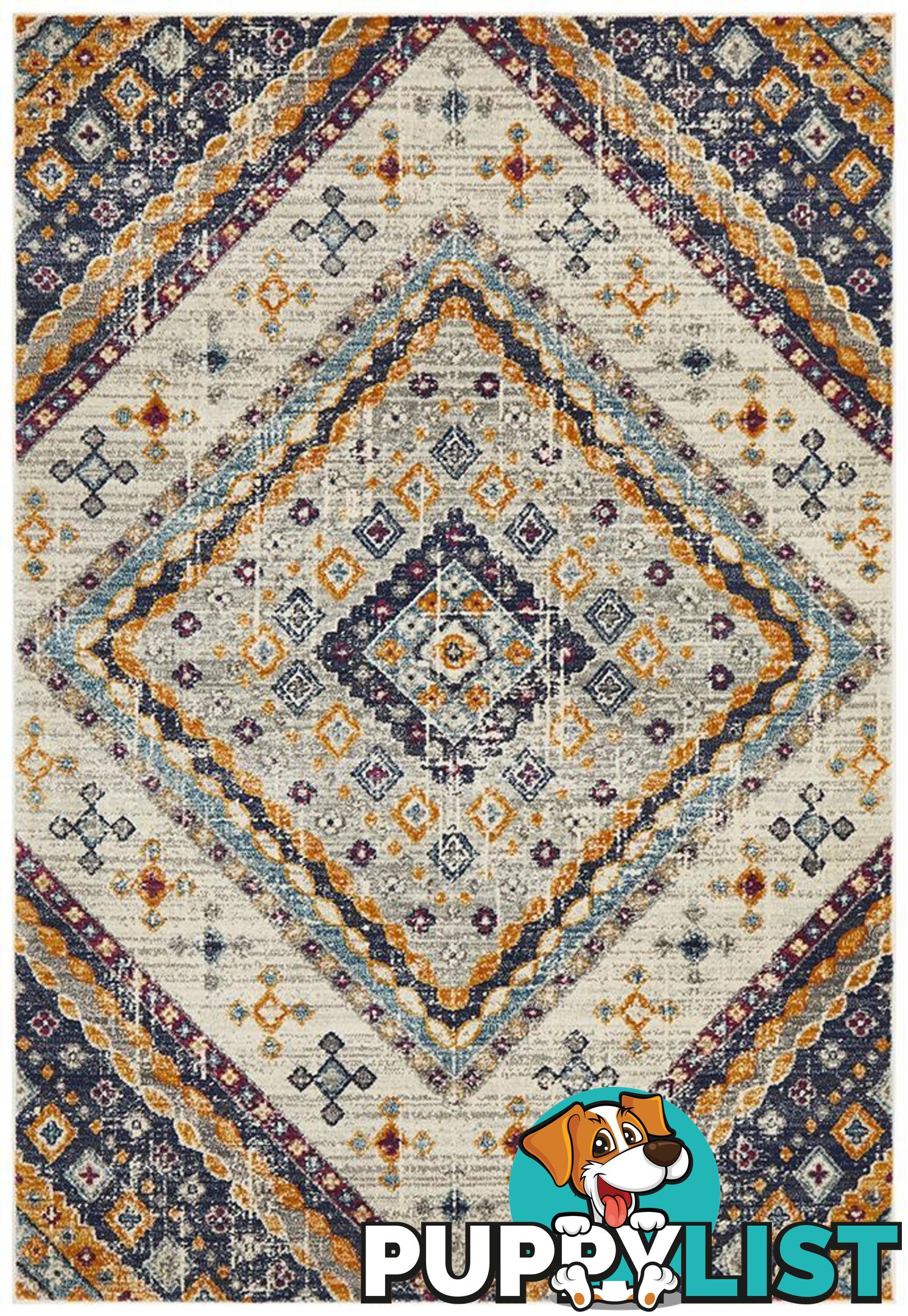 Babylon Diamond White Rug - Unbranded - 9375321874373