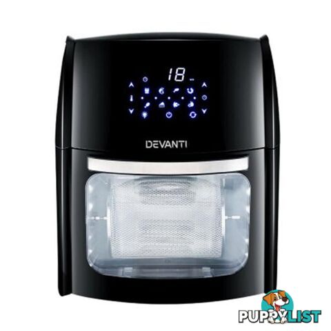 9L Air Fryer Lcd Digital Low Oil Deep Frying Healthy Kitchen Cooker - Devanti - 9350062249963