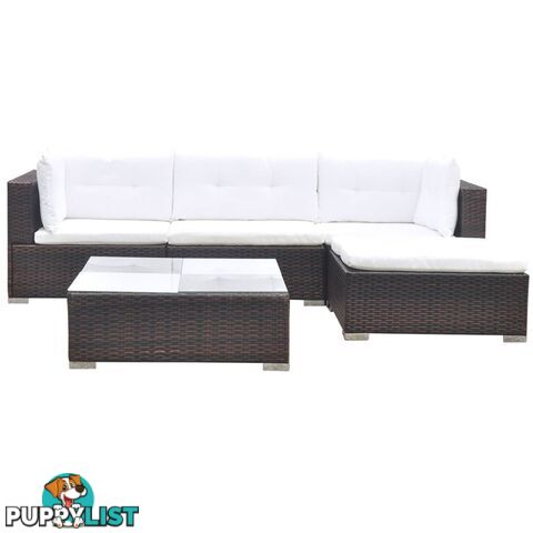 Poly Rattan 14-Piece Garden Sofa Set - Brown - Unbranded - 4326500416681