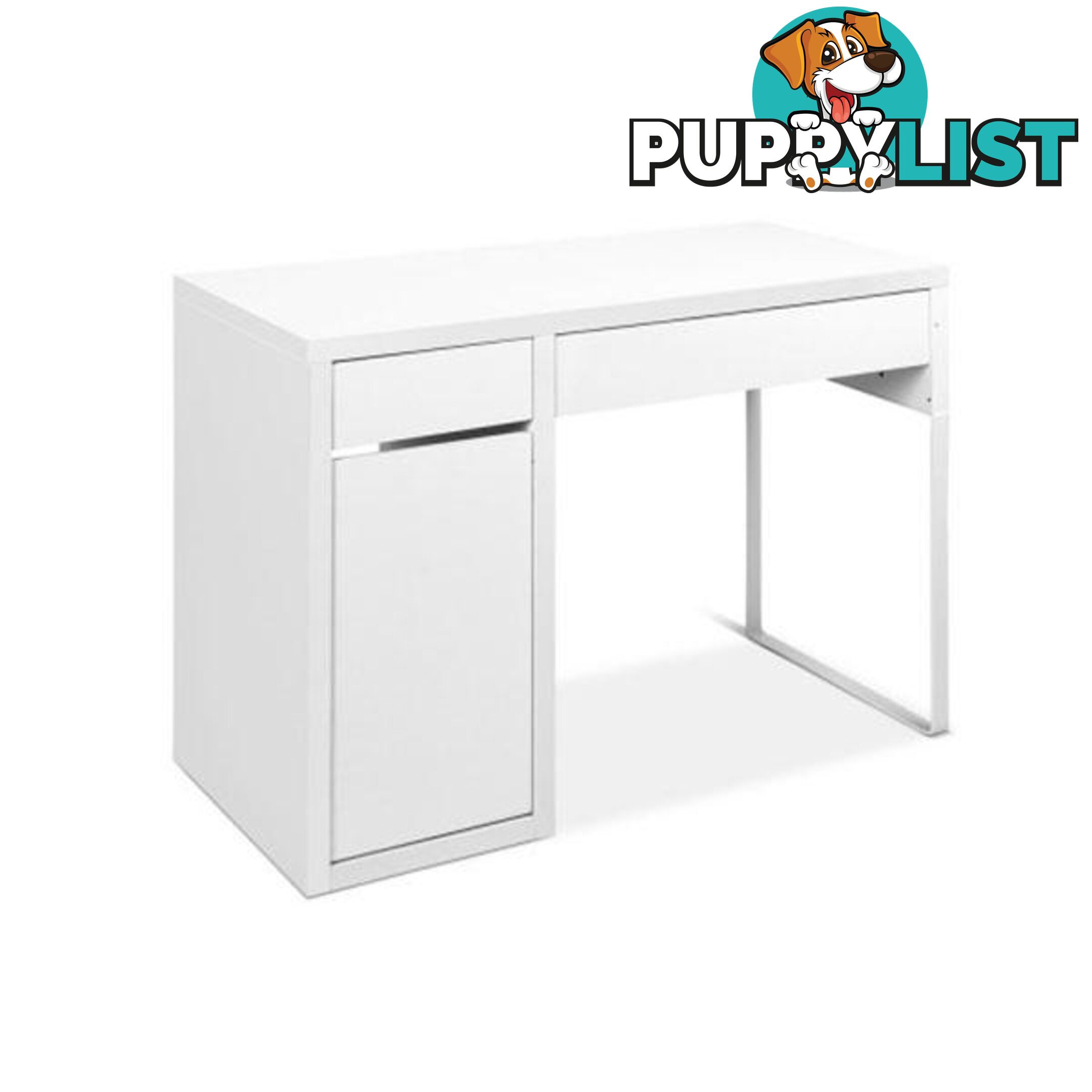 Office Study Computer Desk Cabinet - White - Artiss - 4344744409573