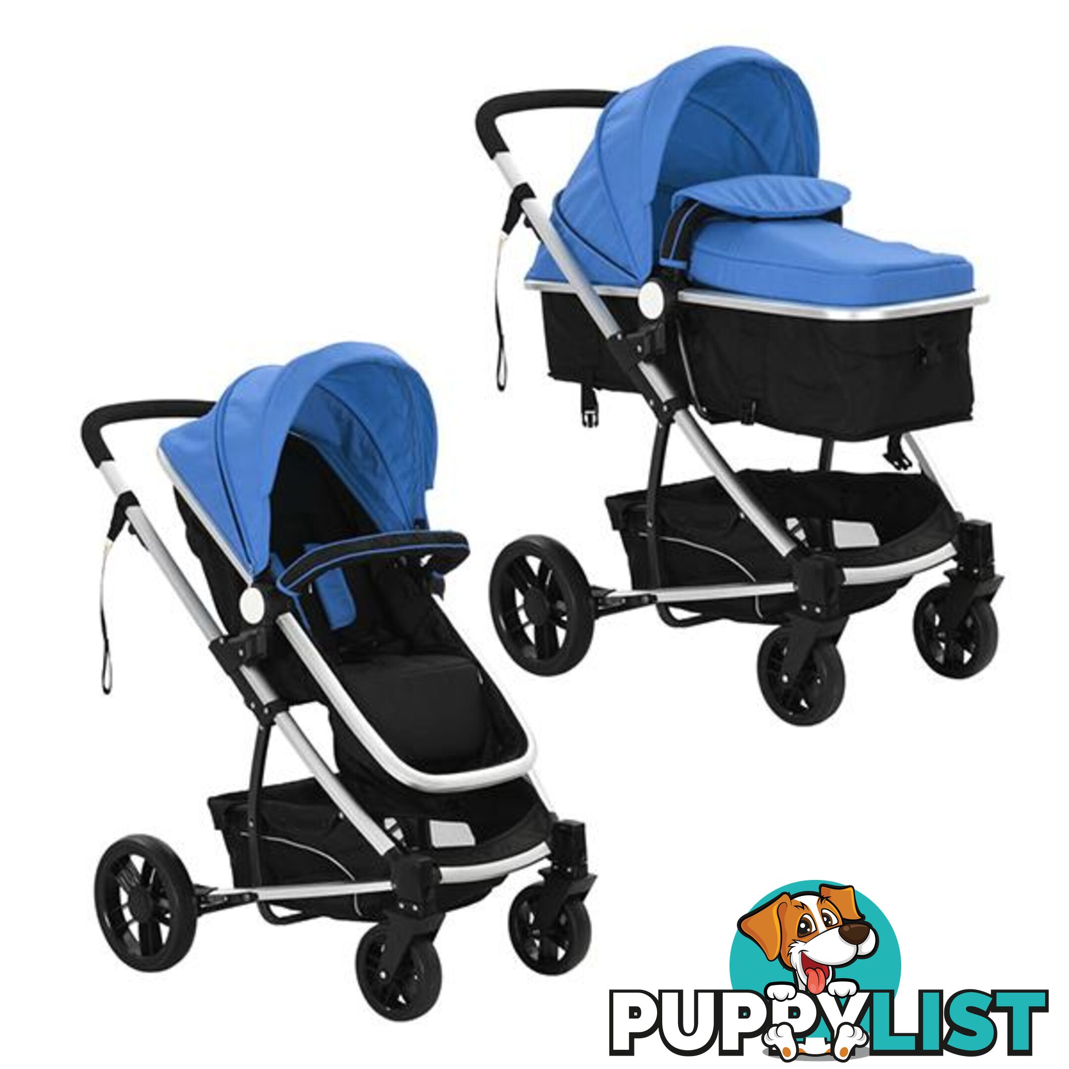 2In1 Baby Stroller Pram Aluminium - Unbranded - 7427046256032