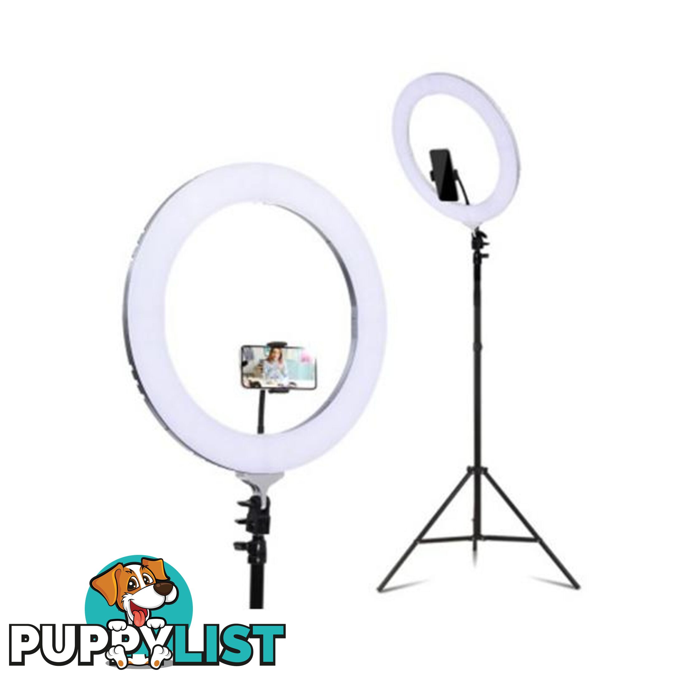 19 Inch Led Ring Light 6500K 5800Lm Dimmable Diva Stand Make Up Studio - Unbranded - 9350062182390