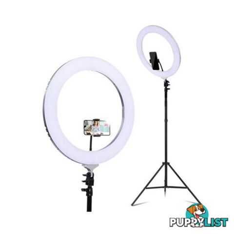 19 Inch Led Ring Light 6500K 5800Lm Dimmable Diva Stand Make Up Studio - Unbranded - 9350062182390