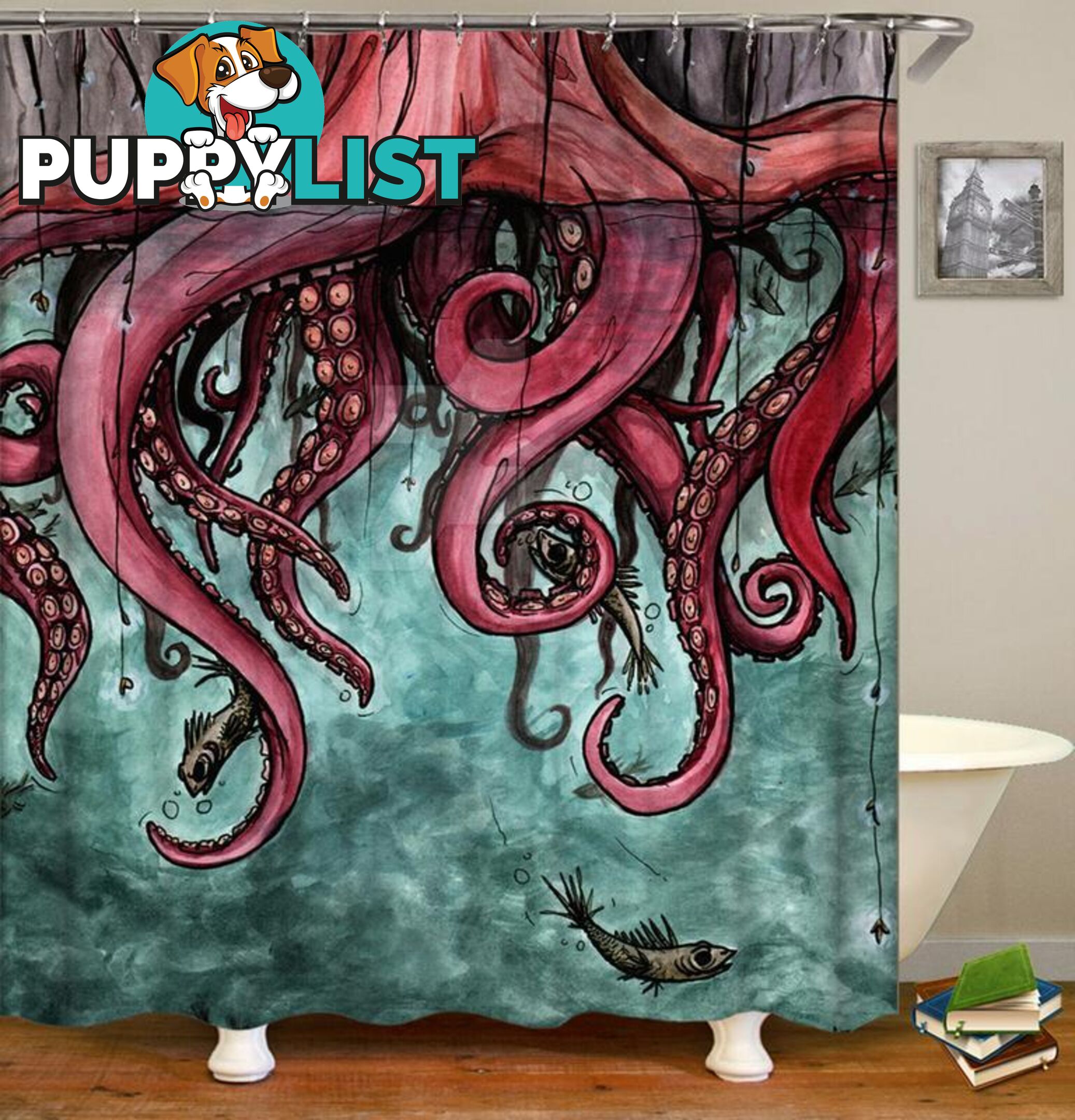 Octopus Arms Tree Shower Curtain - Curtain - 7427046004763