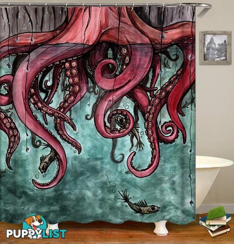 Octopus Arms Tree Shower Curtain - Curtain - 7427046004763