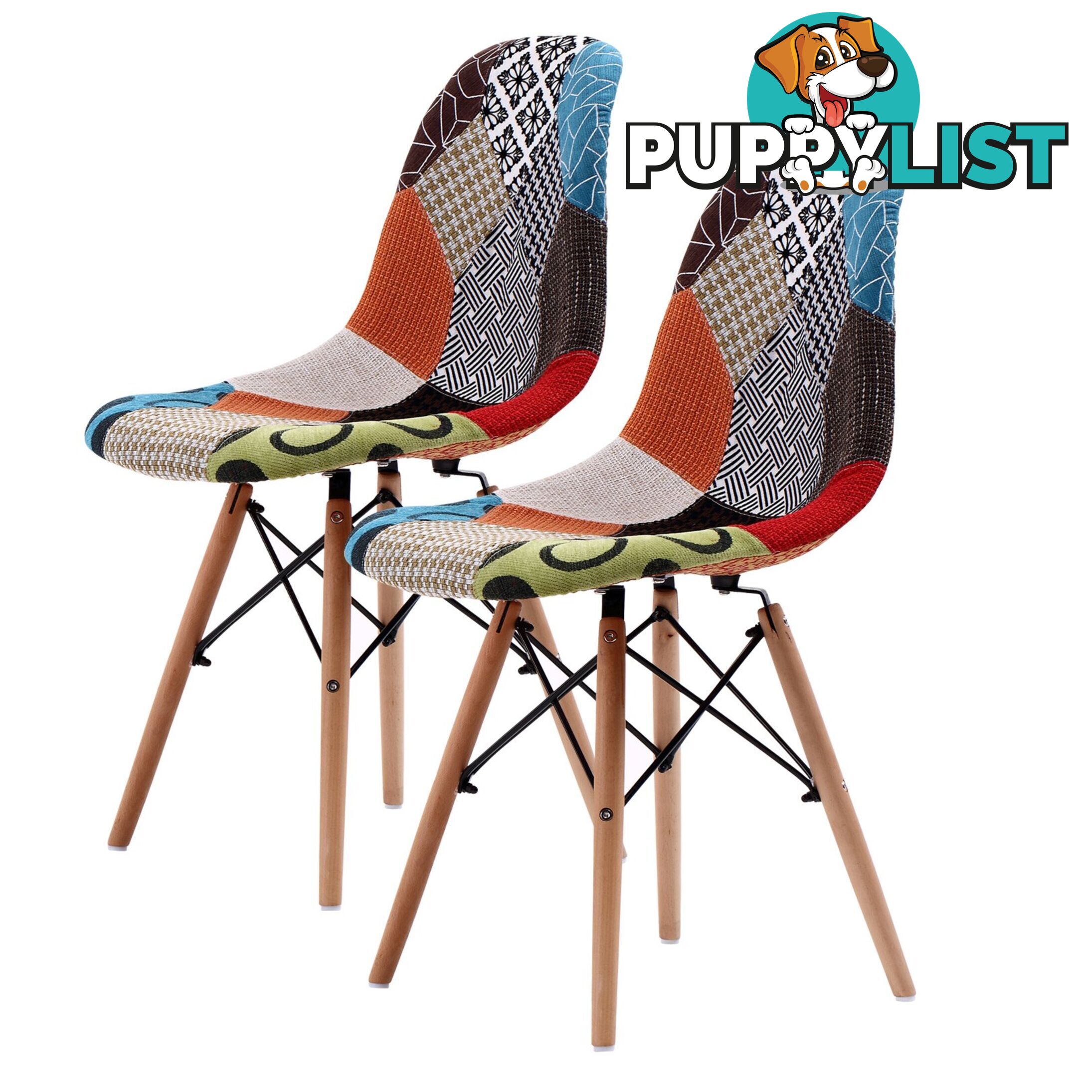 Multi Colour Eames DSW Dining Chair (2 Pcs) - Unbranded - 9352338001428