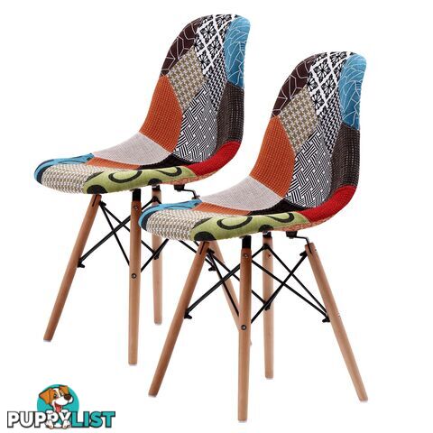 Multi Colour Eames DSW Dining Chair (2 Pcs) - Unbranded - 9352338001428