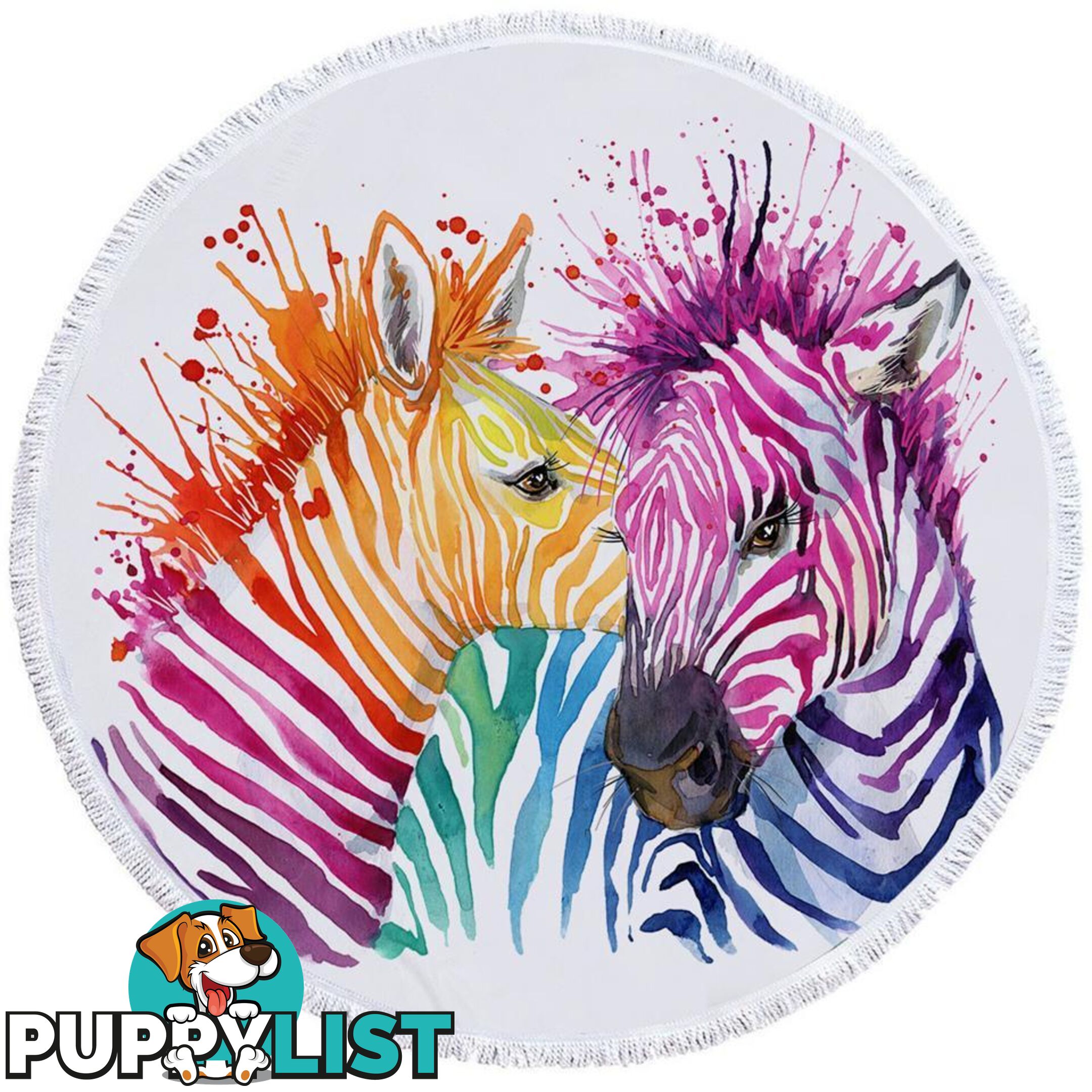 Colorful Zebras Beach Towel - Towel - 7427046326247