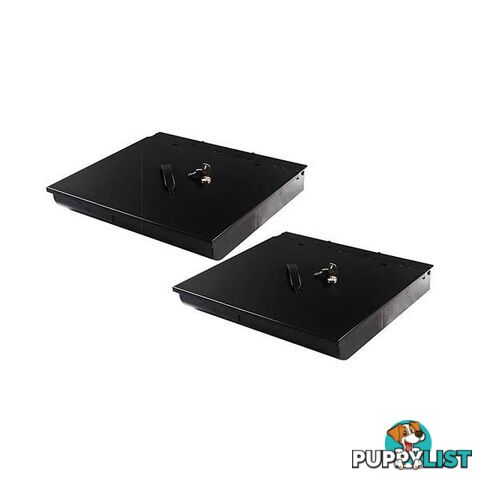 Soga 2X 4 Bills 8 Coins Cash Tray Lockable Heavy Duty Spare Tray Black - Soga - 9476062088972