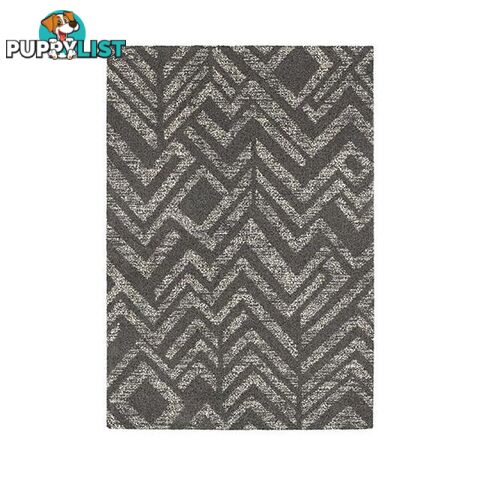 Polypropylene Heat Set Harlem Charcoal Rug - Unbranded - 787976629779